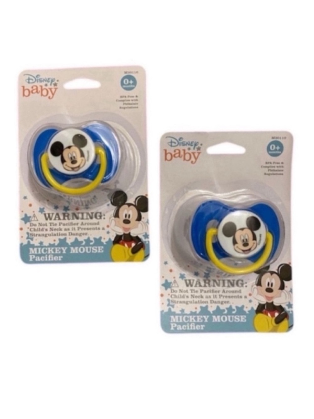 2 Disney Baby Mickey Mouse Pacifiers